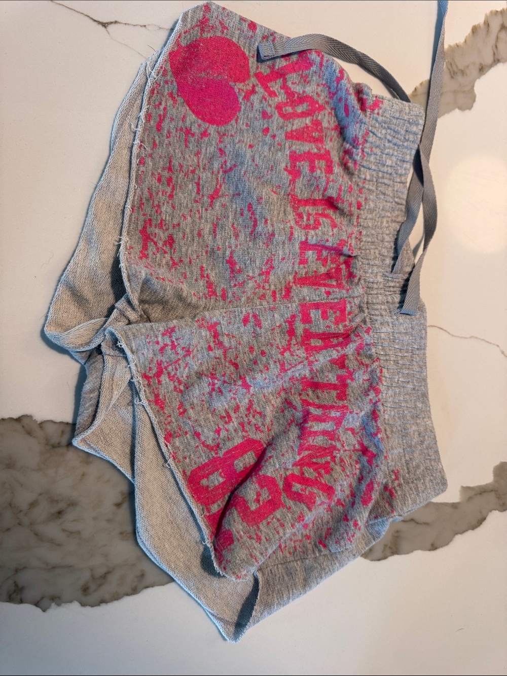 No Boundaries Gray and Hot Pink Women’s Shorts